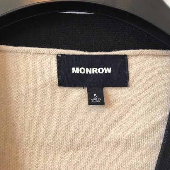 Monrow Colorblocked V-Neck Cardigan Small - Picture 3 of 11